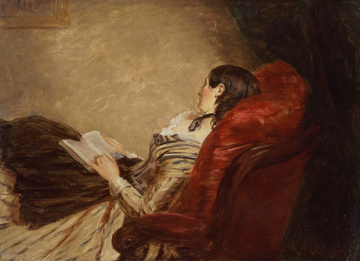 Schizzo della moglie dell'artista addormentata su una sedia, 1867